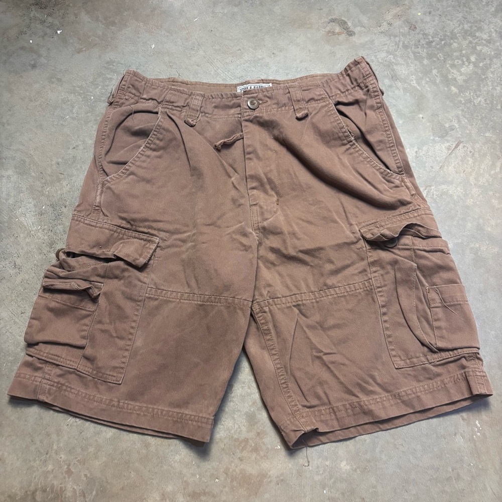 Steve & Barry’s Mens 31 Brown Vintage Cargo Shorts
